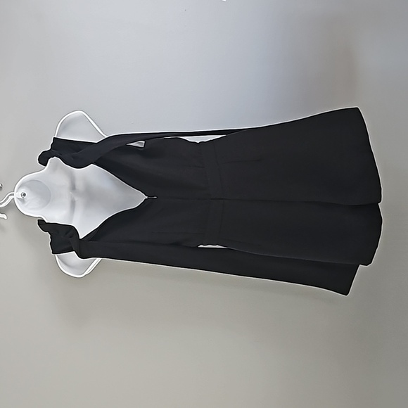 Do+Be Black Tank  Style Short Romper with Ruffled Neck - Picture 3 of 7